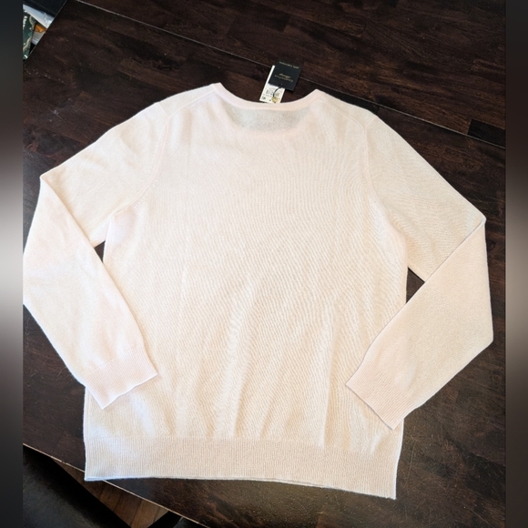 Charter Club 100% Cashmere Pale Pink Crewneck Sweater, Women's Large, NWT - Picture 5 of 7